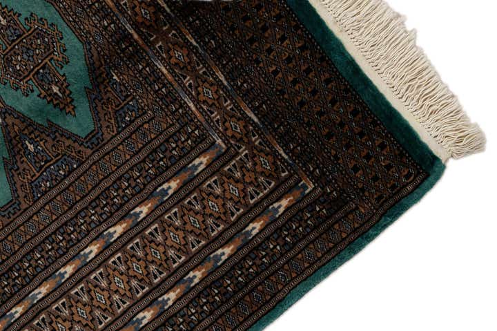 4' x 5' 10 Hand Knotted Bokhara Oriental Wool Rug