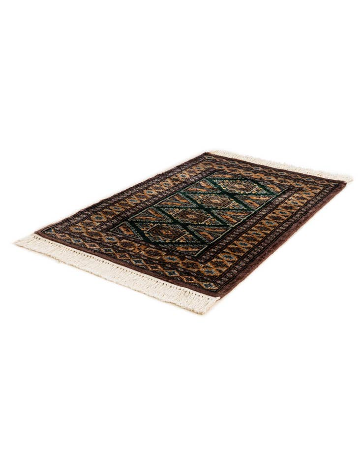 Detail image of 2' x 3'  Hand Knotted Bokhara Oriental Wool Rug