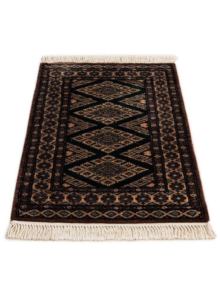 Detail image of 2' x 3' 2  Hand Knotted Bokhara Oriental Wool Rug