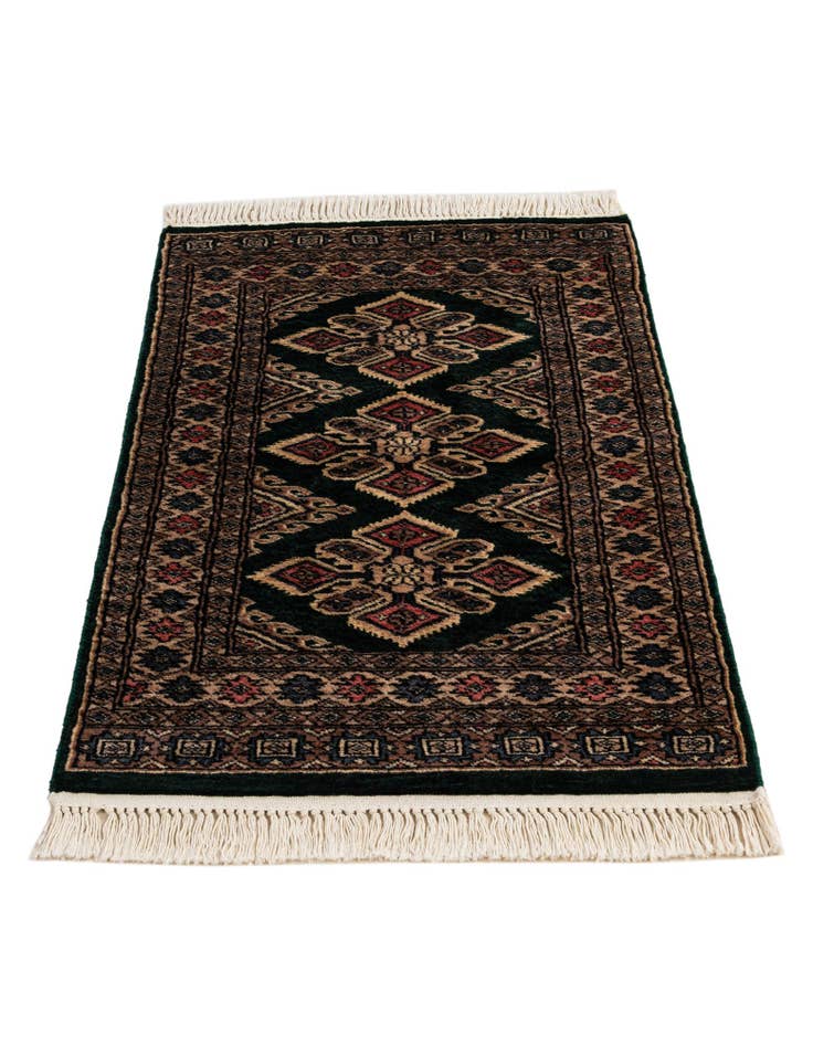 Detail image of 1' 11 x 3' 2  Hand Knotted Bokhara Oriental Wool Rug