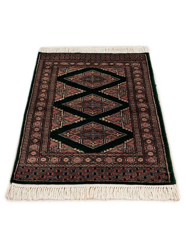 Detail image of 2' 1 x 3' 2  Hand Knotted Bokhara Oriental Wool Rug