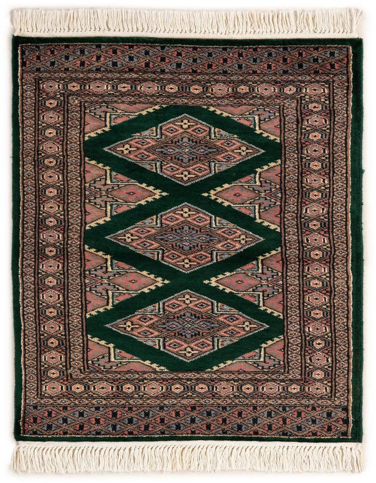 Detail image of 2' 1 x 3' 2 Hand Knotted Bokhara Oriental Wool Rug