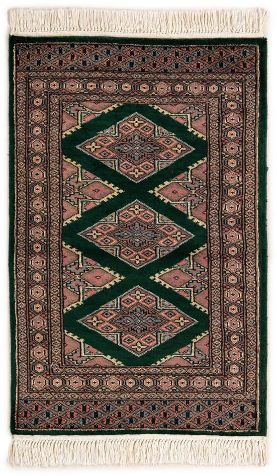 Detail image of 2' 1 x 3' 2 Hand Knotted Bokhara Oriental Wool Rug
