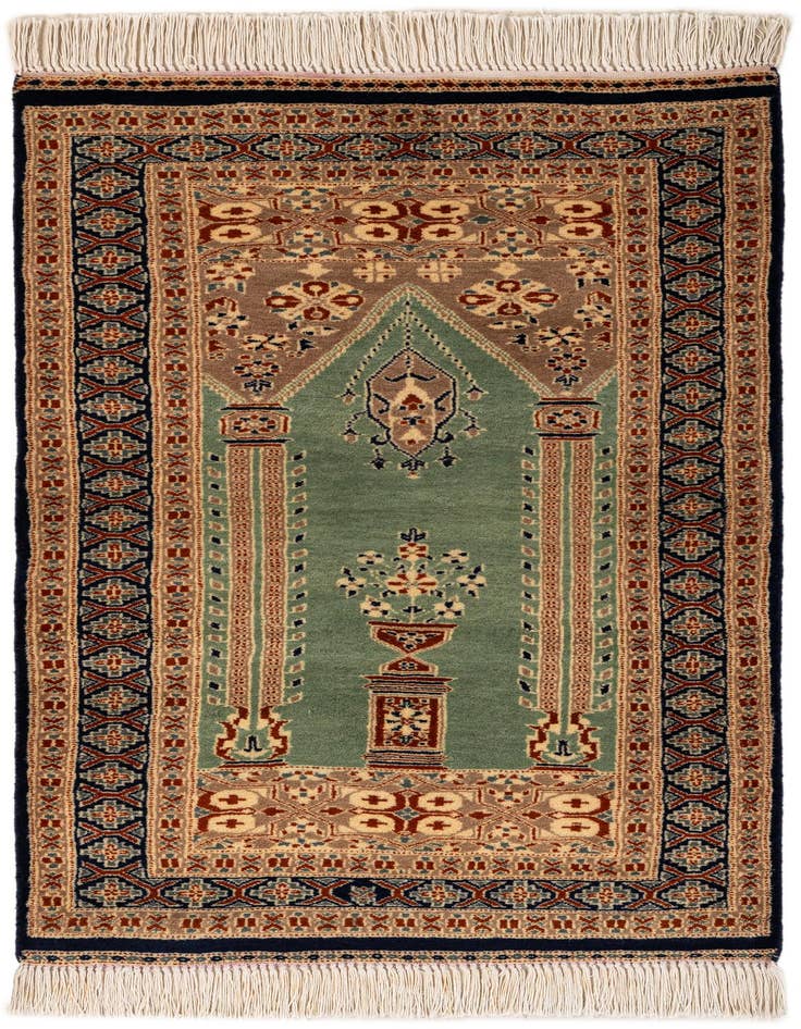 Detail image of 2' 9 x 4' 4 Hand Knotted Bokhara Oriental Wool Rug