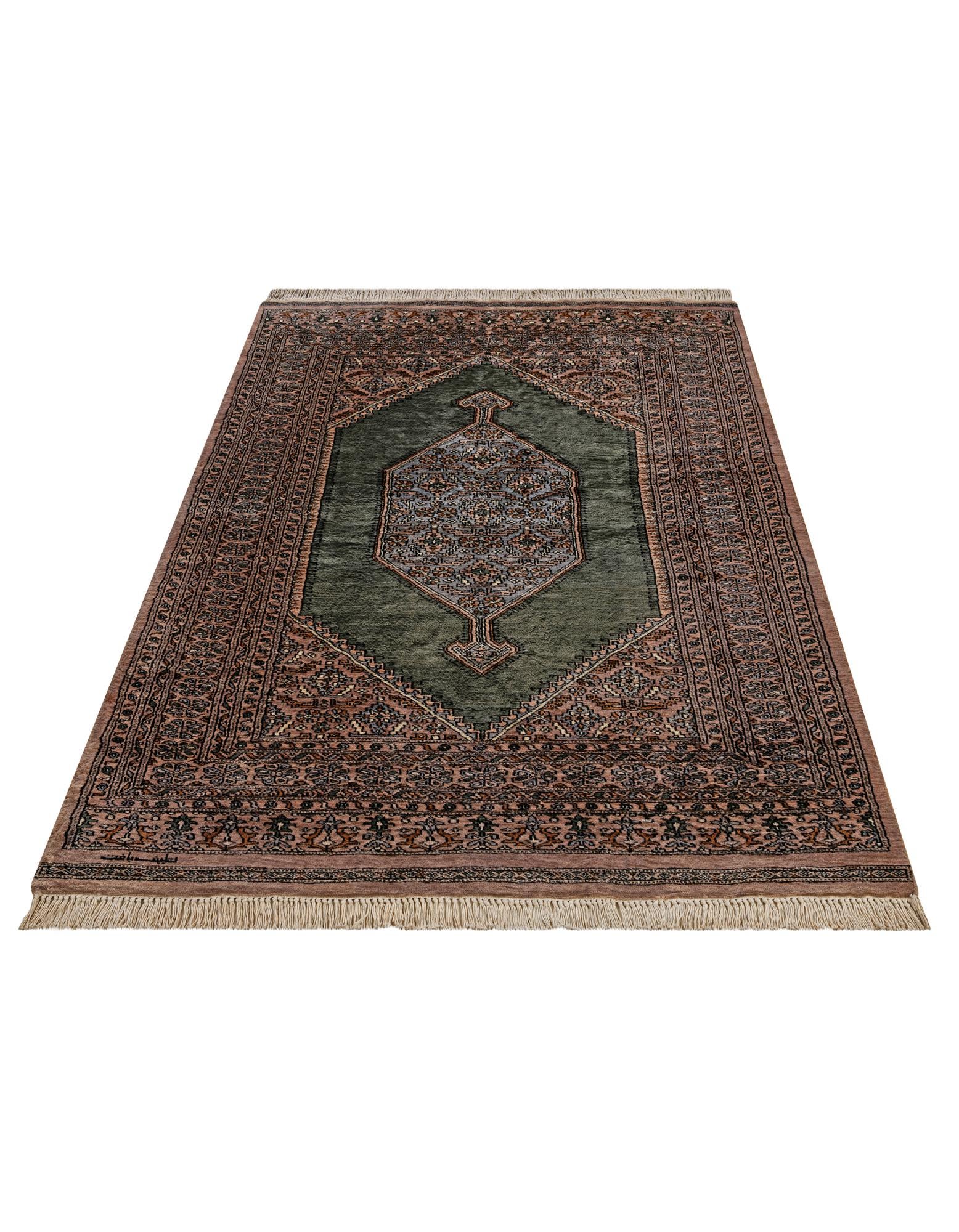 4' 1 x 6' 8 Hand Knotted Bokhara Oriental Wool Rug