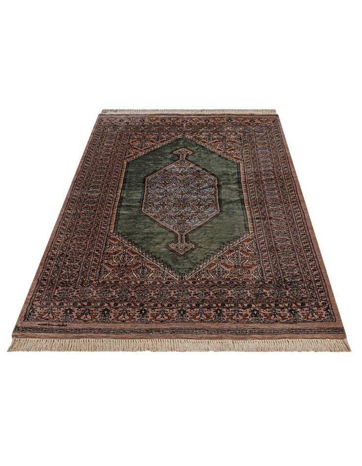 Detail image of 4' 1 x 6' 8 Hand Knotted Bokhara Oriental Wool Rug