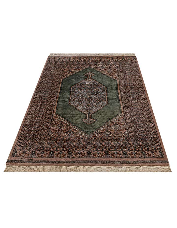4' 1 x 6' 8 Hand Knotted Bokhara Oriental Wool Rug