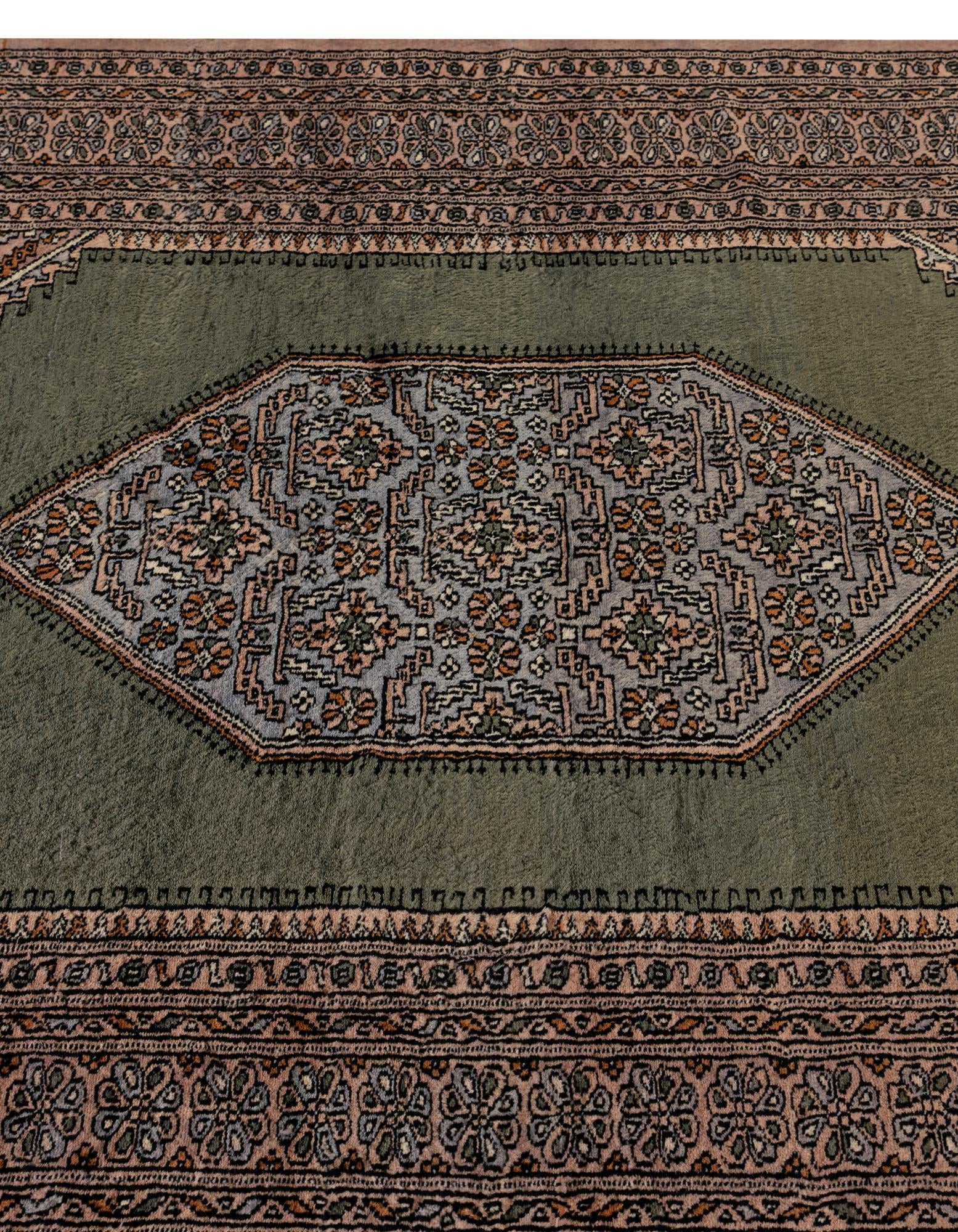 4' 1 x 6' 8 Hand Knotted Bokhara Oriental Wool Rug