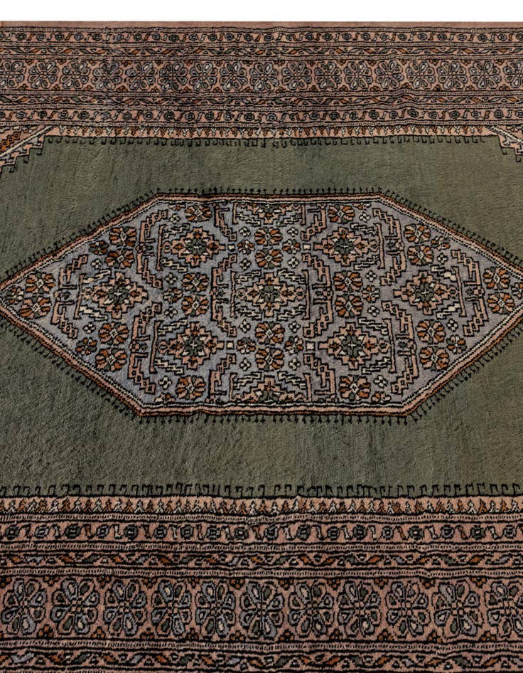 Detail image of 4' 1 x 6' 8 Hand Knotted Bokhara Oriental Wool Rug