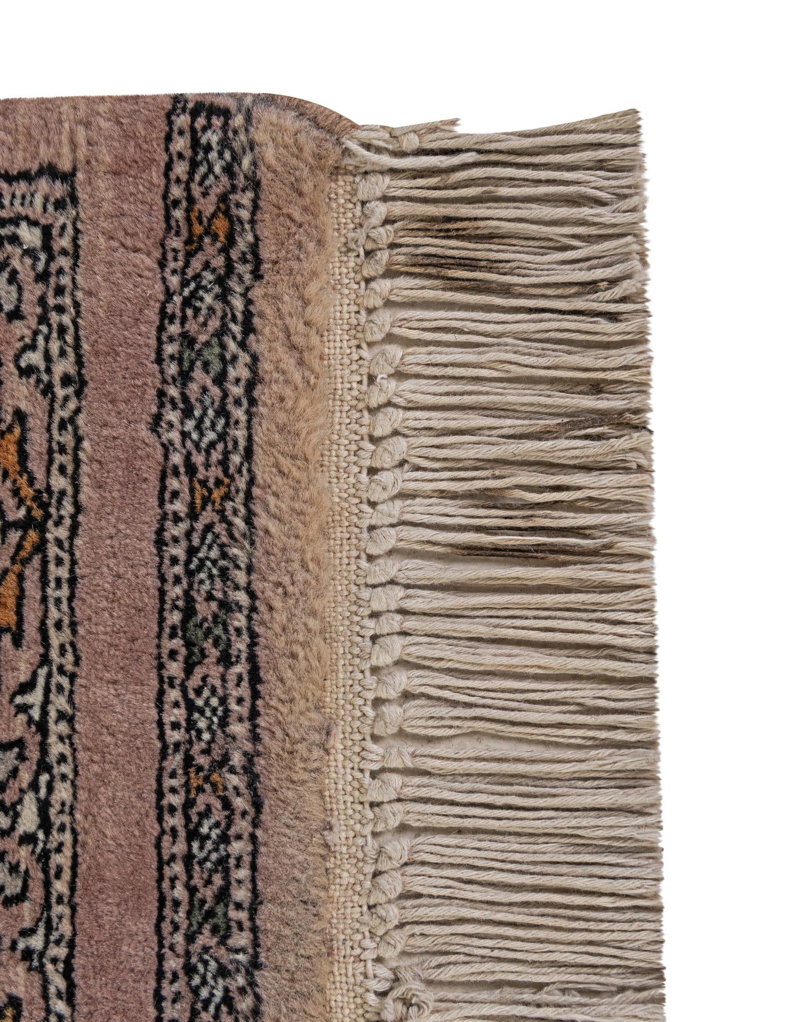 4' 1 x 6' 8 Hand Knotted Bokhara Oriental Wool Rug