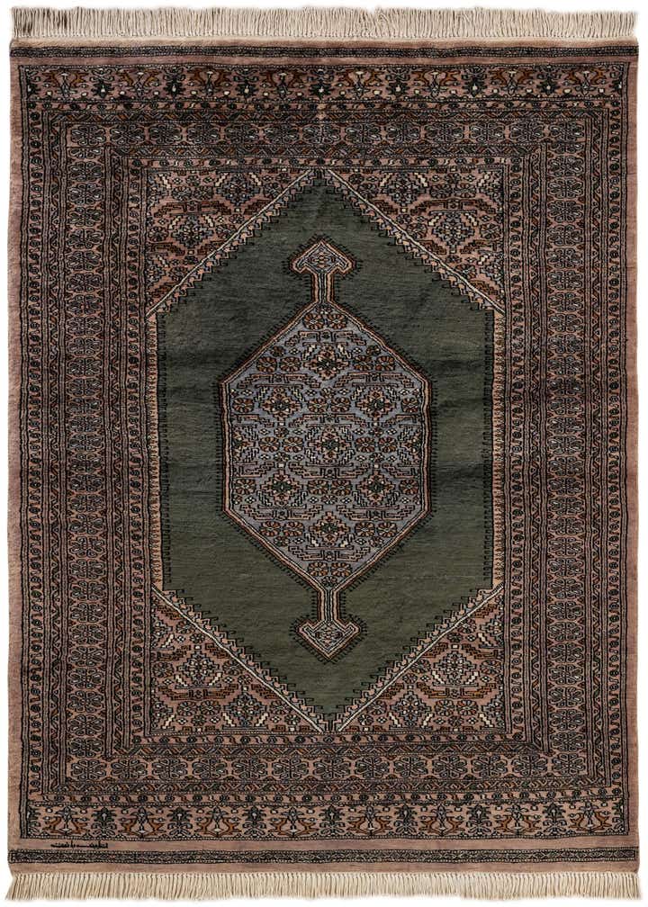 4' 1 x 6' 8 Hand Knotted Bokhara Oriental Wool Rug