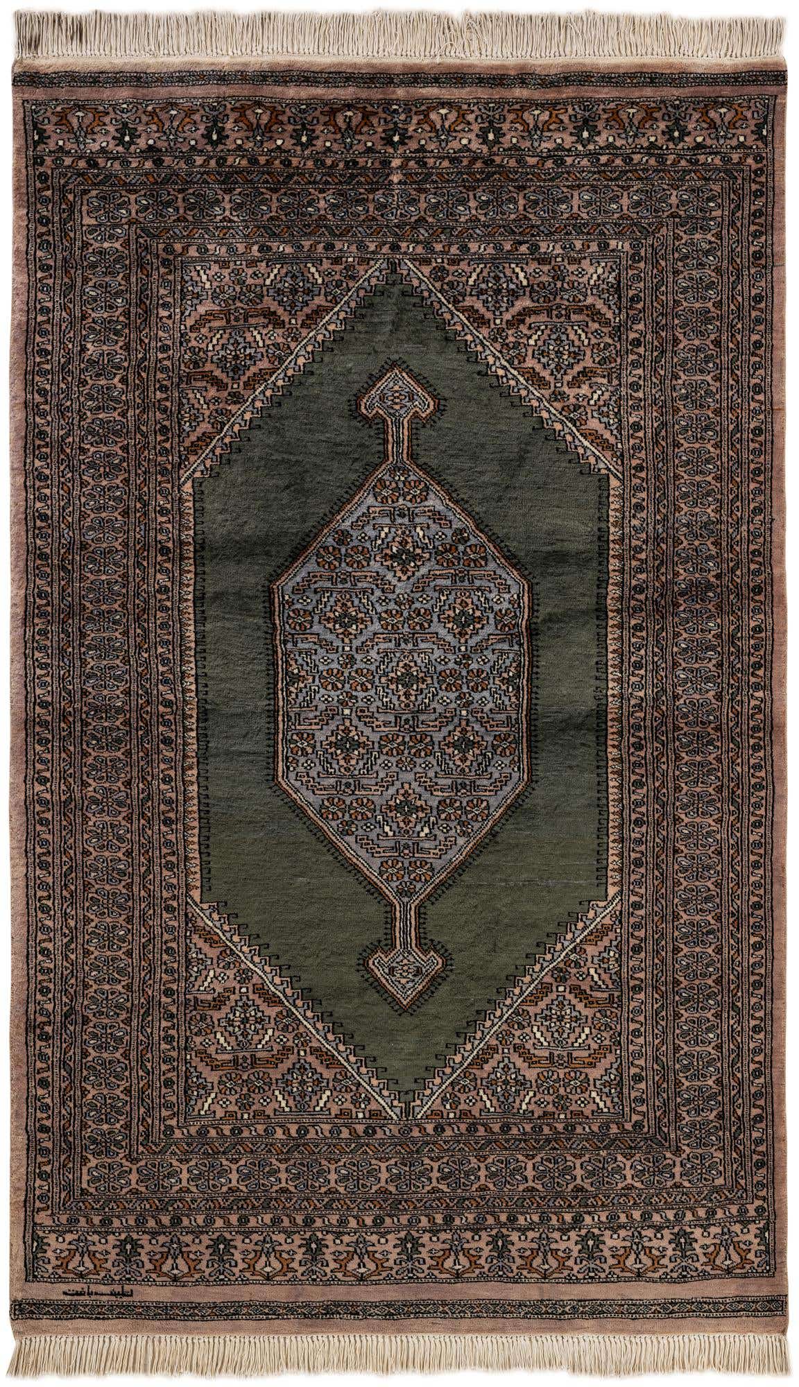 4' 1 x 6' 8 Hand Knotted Bokhara Oriental Wool Rug