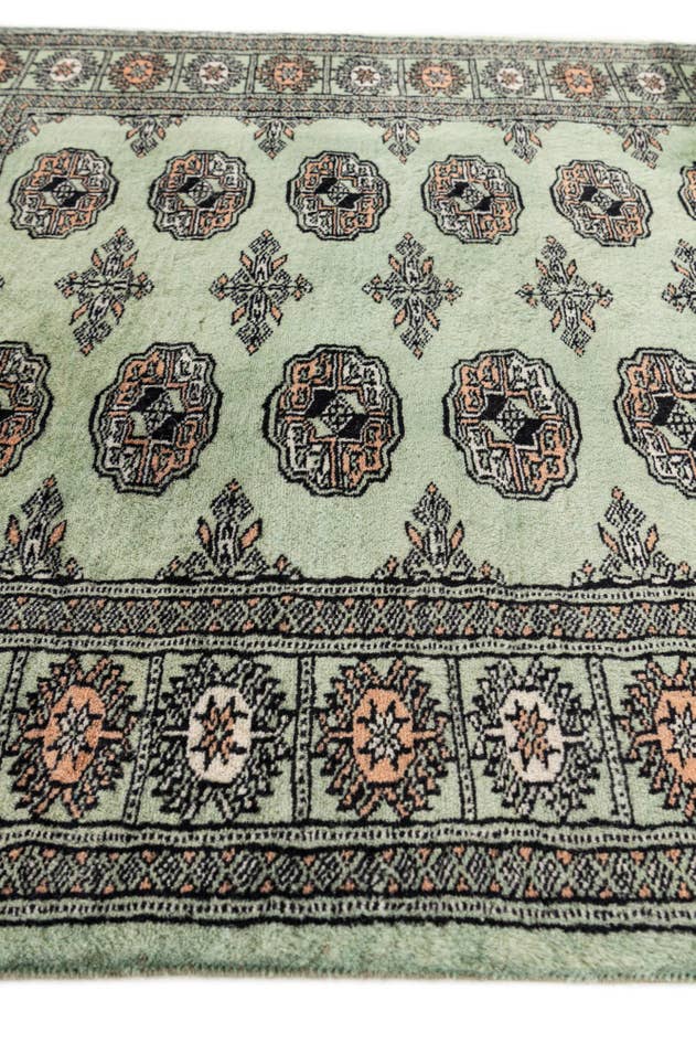 Detail image of 3' 1 x 4' 10 Hand Knotted Bokhara Oriental Wool Rug