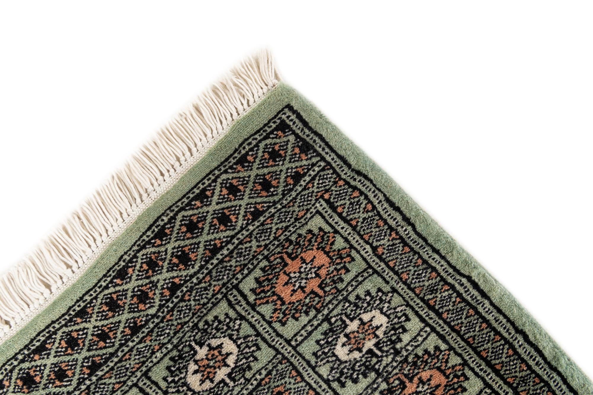 3' 1 x 4' 10 Hand Knotted Bokhara Oriental Wool Rug
