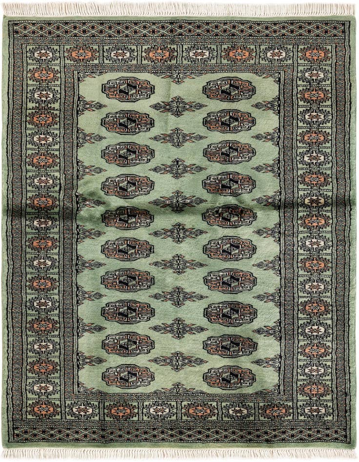 Detail image of 3' 1 x 4' 10 Hand Knotted Bokhara Oriental Wool Rug