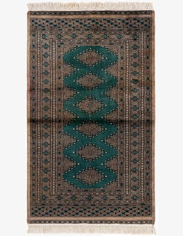 3' 2 x 5' 2 Hand Knotted Bokhara Oriental Wool Rug