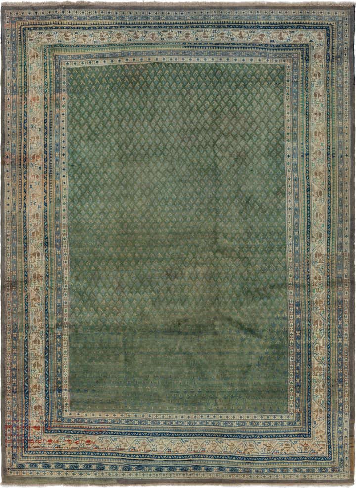 7' x 10' Hand Knotted Botemir Persian Wool Rug