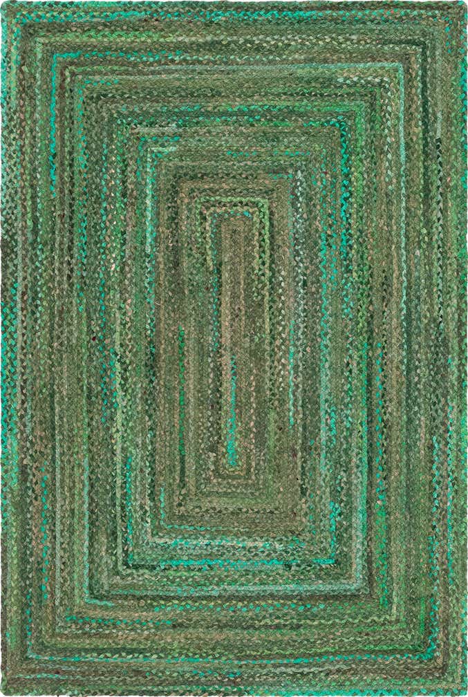 6' 1 x 9' Handmade Braided Chindi Rug
