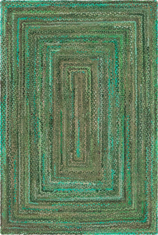 Detail image of 6' 1 x 9' Handmade Braided Chindi Rug