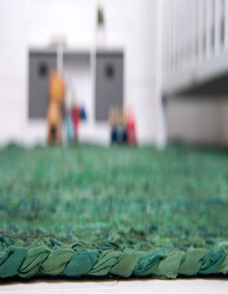 Detail image of 2' x 3' 1  Hand Braided Chindi Rug