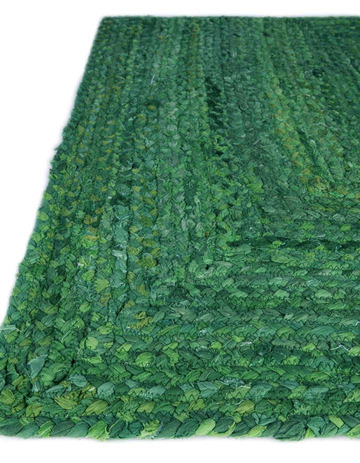 6' 1 x 9' Handmade Braided Chindi Rug