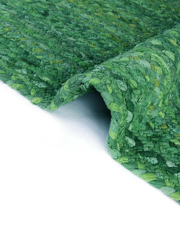 6' 1 x 9' Handmade Braided Chindi Rug