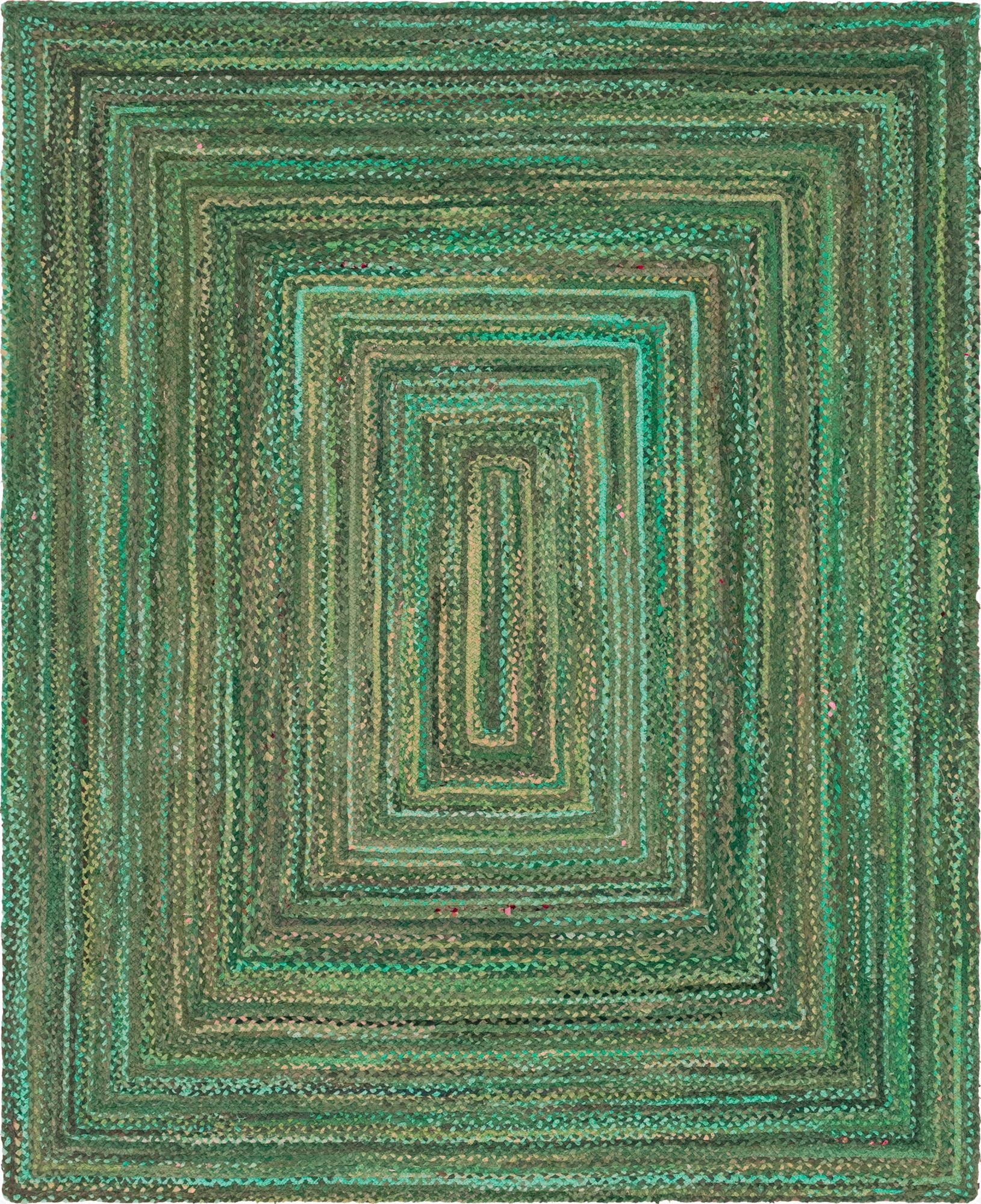 8' x 10'  Hand Braided Chindi Rug