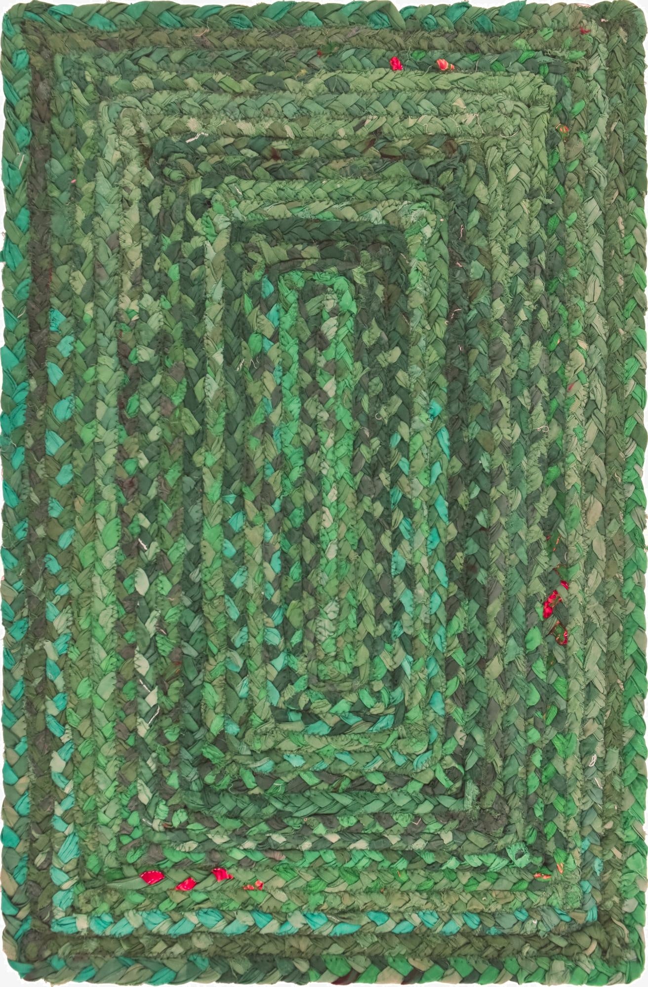 Primary image 2' x 3' 1  Hand Braided Chindi Rug