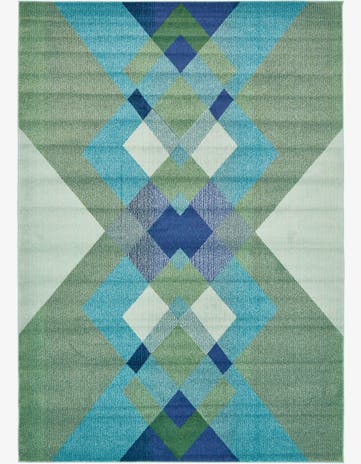 Green Washable Casablanca Rug