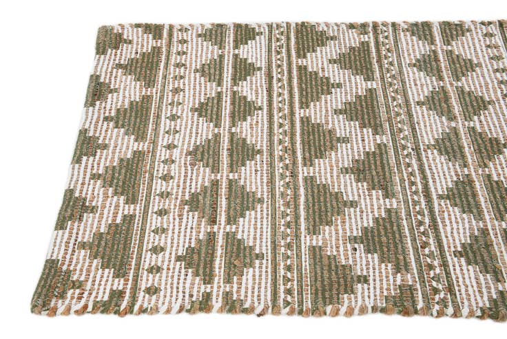 Detail image of 2' 1 x 3' Hand Woven Chenille Jute Rug