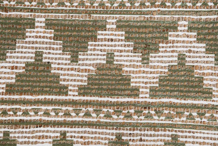 Detail image of 2' 1 x 3' Hand Woven Chenille Jute Rug