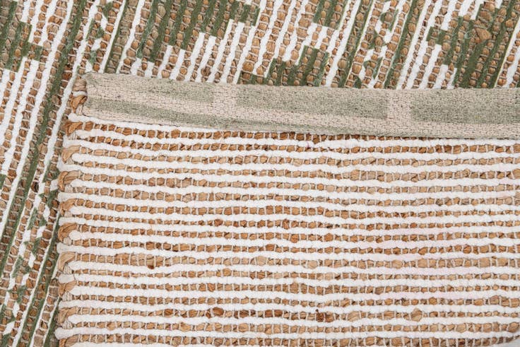 Detail image of 2' 1 x 3' Hand Woven Chenille Jute Rug