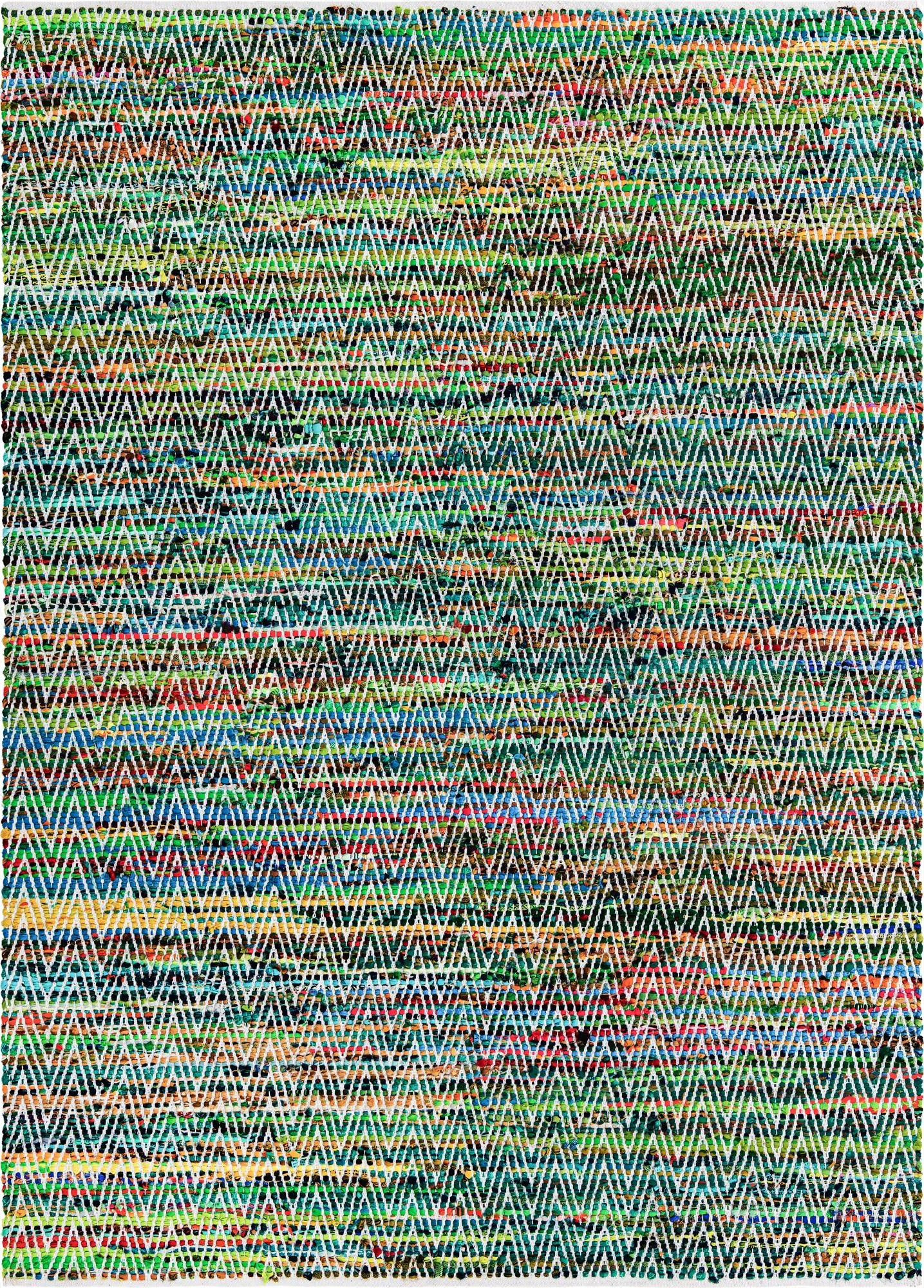 Primary image 245cm x 335cm  Hand Woven Chindi Chevron Rug