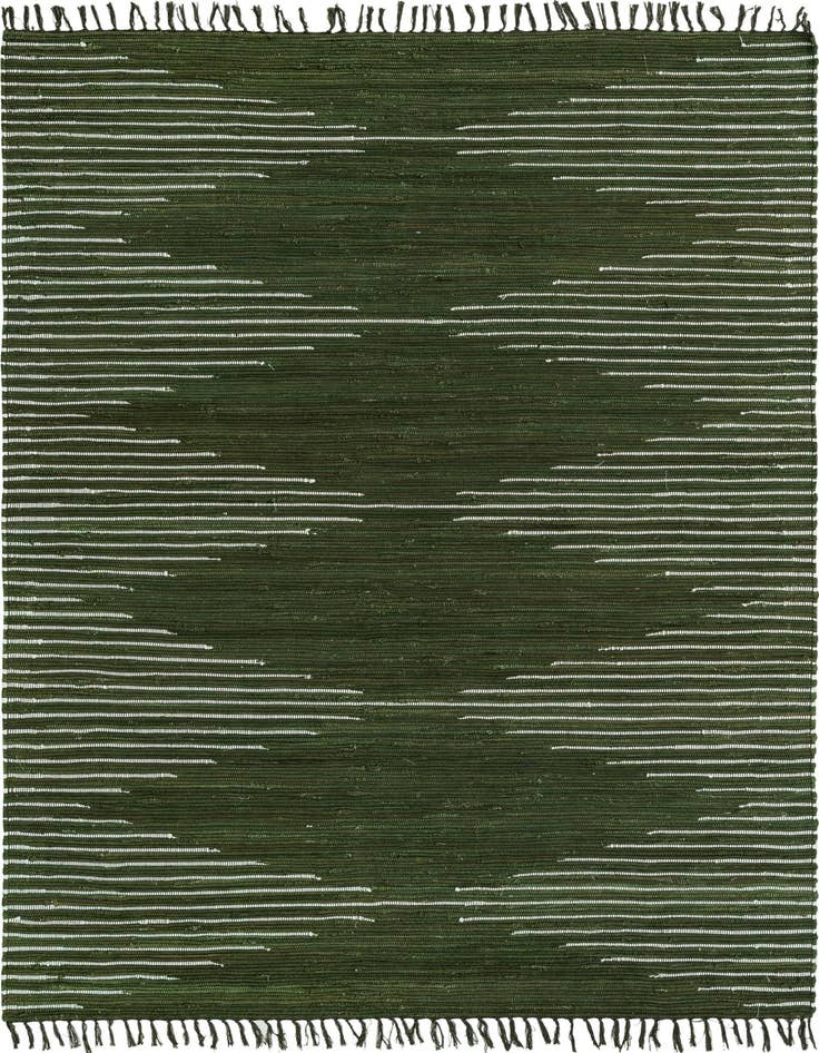 Detail image of 7' 1 x 10' Hand Woven Chindi Cotton Rug