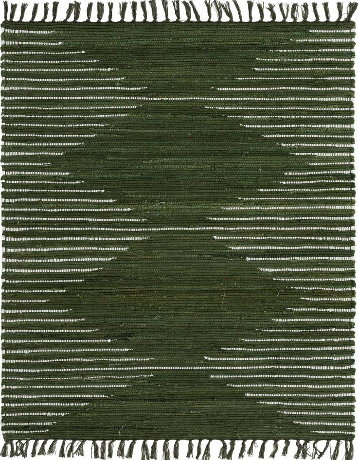 Detail image of 4' 1 x 6' 1 Hand Woven Chindi Cotton Rug