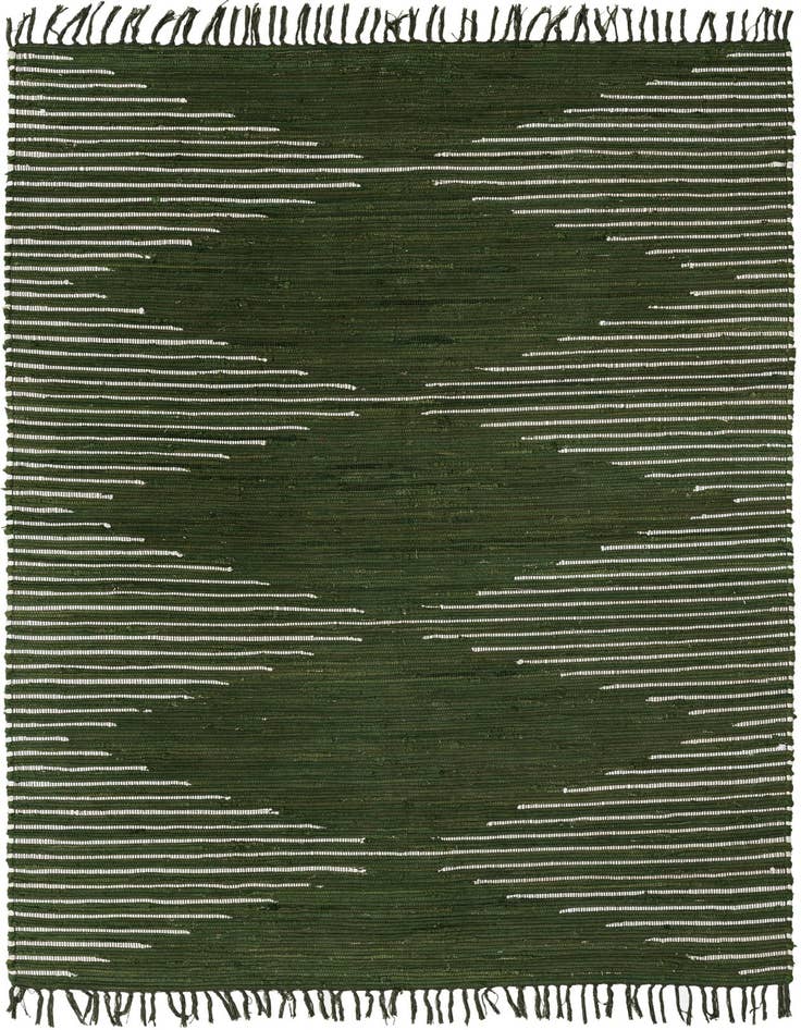 Detail image of 6' 1 x 9' Hand Woven Chindi Cotton Rug