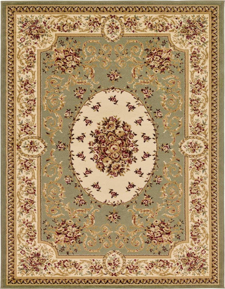Detail image of 5' 3 x 8' Classic Aubusson Rug