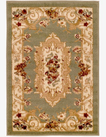 Green Classic Aubusson Rug