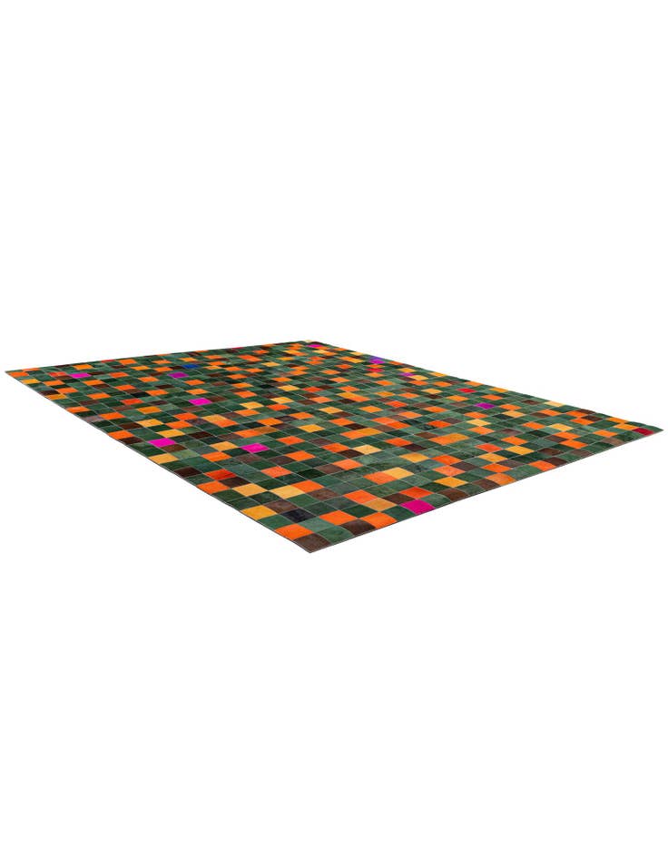 Detail image of 7' 11 x 9' 9 Cowhide - Patchwork Rug