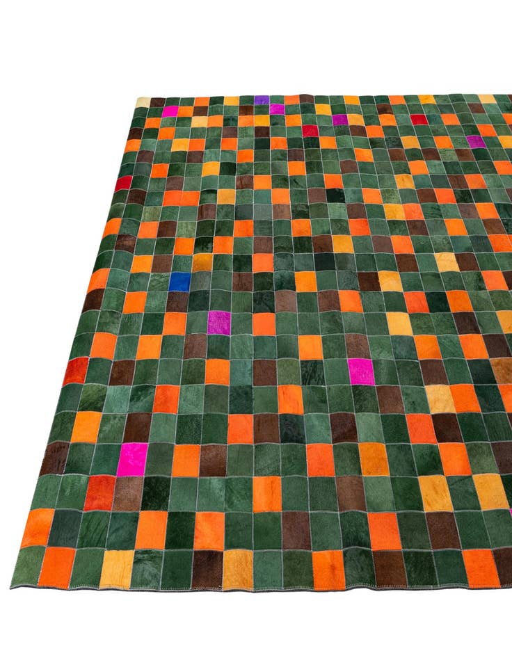 Detail image of 7' 11 x 9' 9 Cowhide - Patchwork Rug