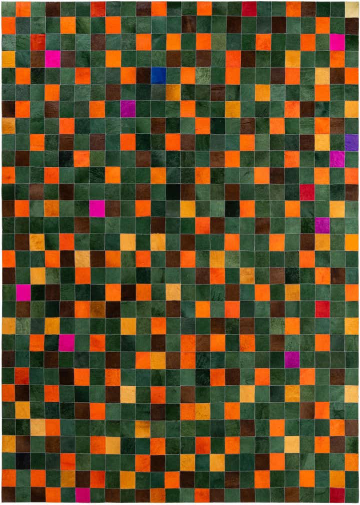 7' 11 x 9' 9 Cowhide - Patchwork Rug