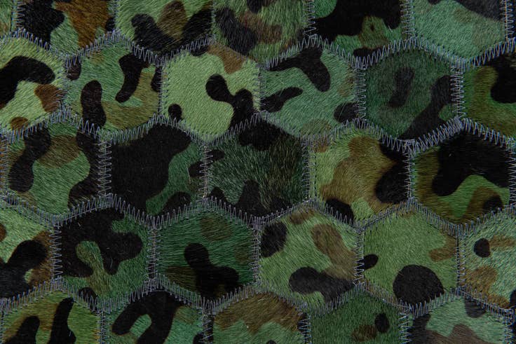 Detail image of 5' 1 x 8' Cowhide Stocks Rug