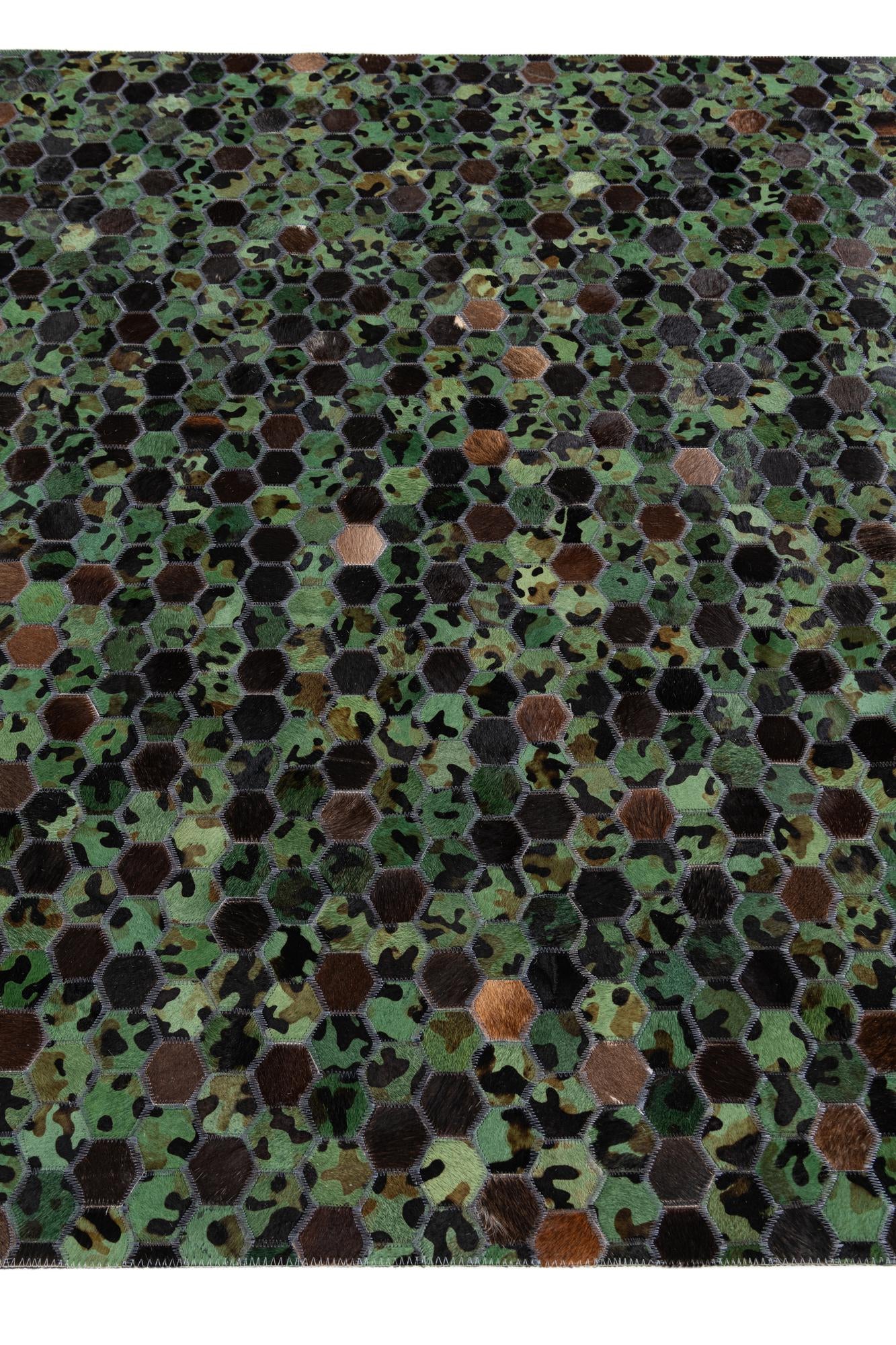5' x 7' 10 Cowhide Stocks Rug