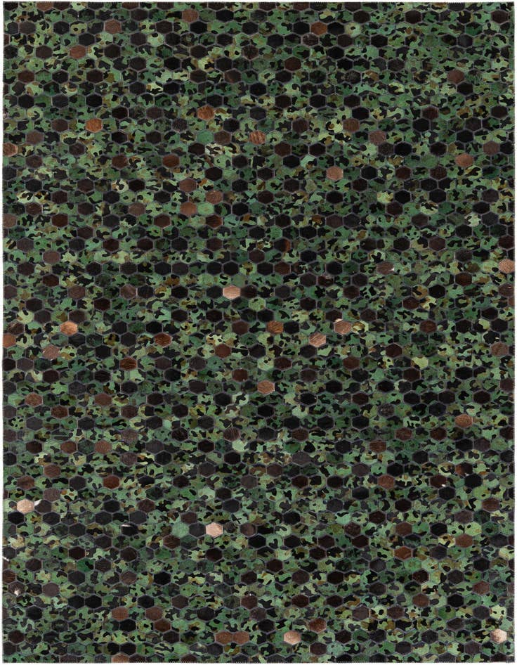 Detail image of 5' x 7' 10 Cowhide Stocks Rug