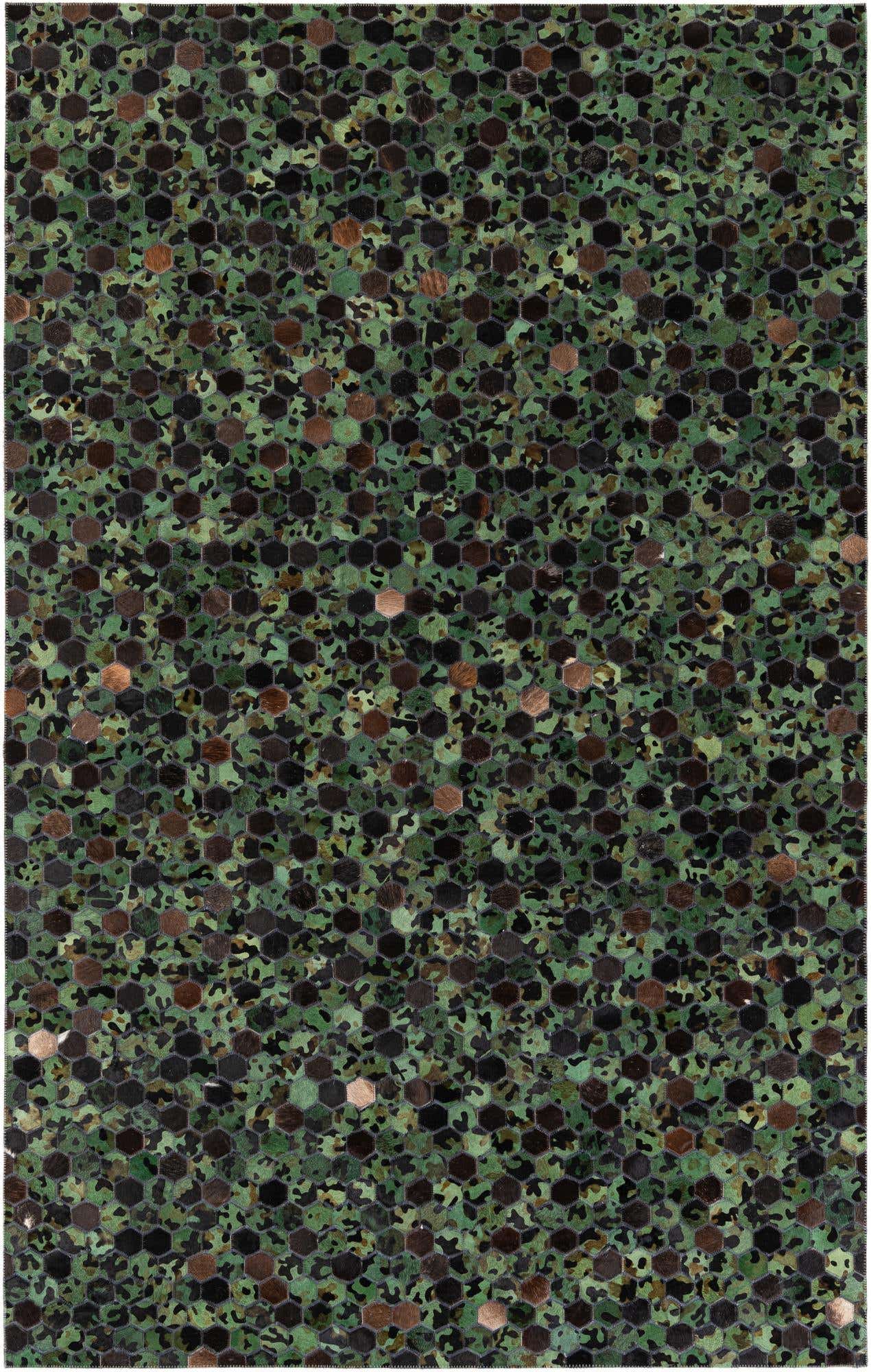 5' x 7' 10 Cowhide Stocks Rug