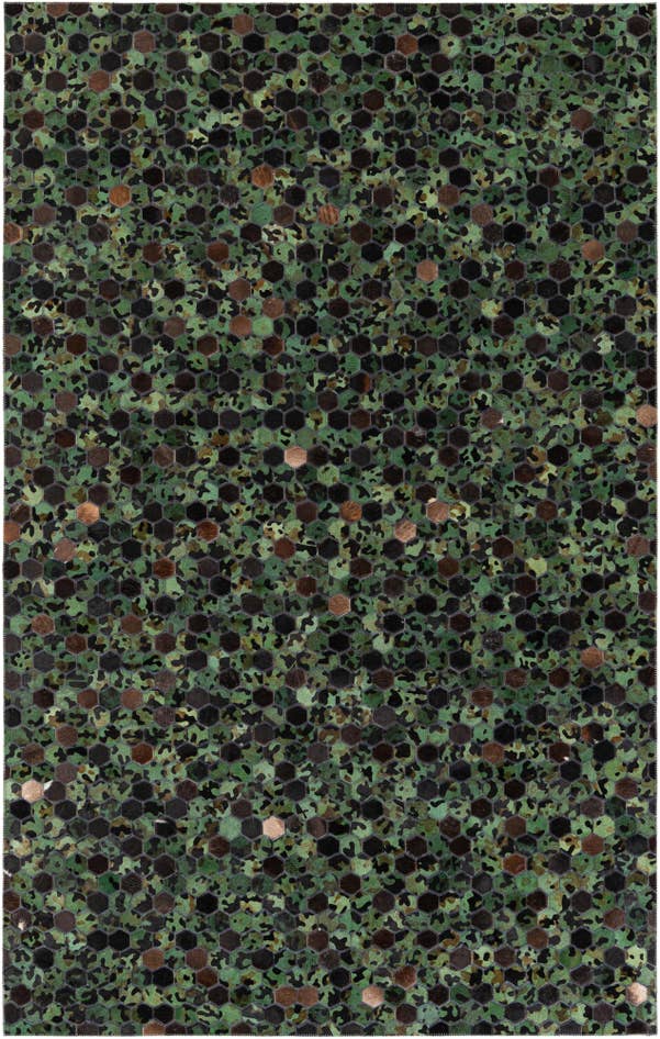 Detail image of 5' x 7' 10 Cowhide Stocks Rug