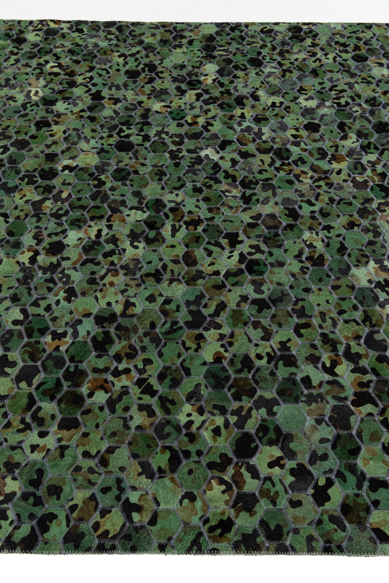 5' x 7' 9 Cowhide Stocks Rug