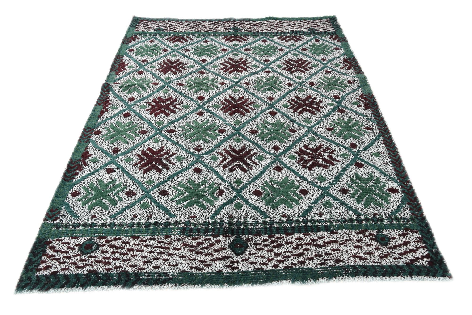 4' 10 x 6' 11 Hand Knotted Darya Wool Rug