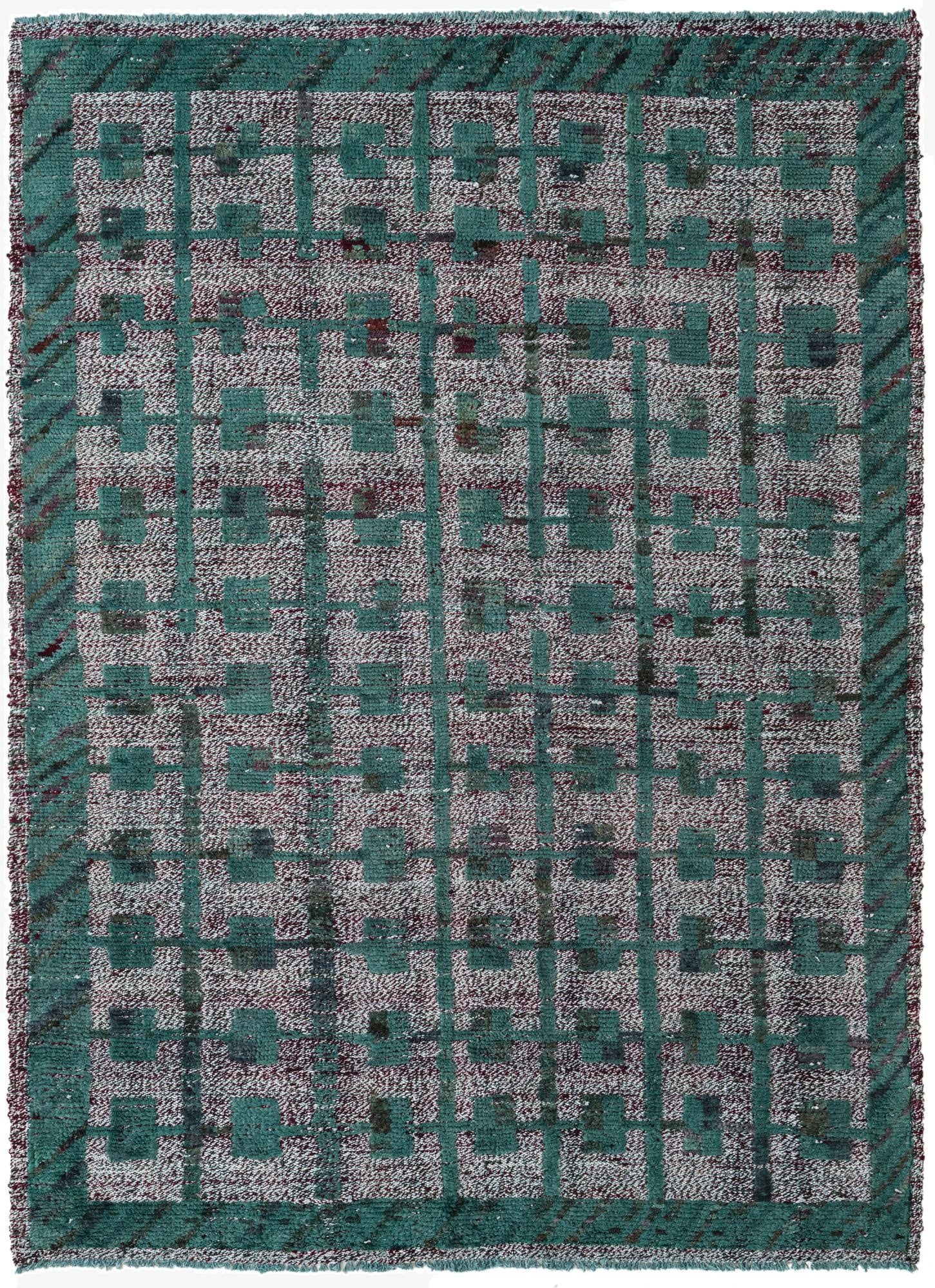 5' x 6' 8  Hand Knotted Darya Wool Rug