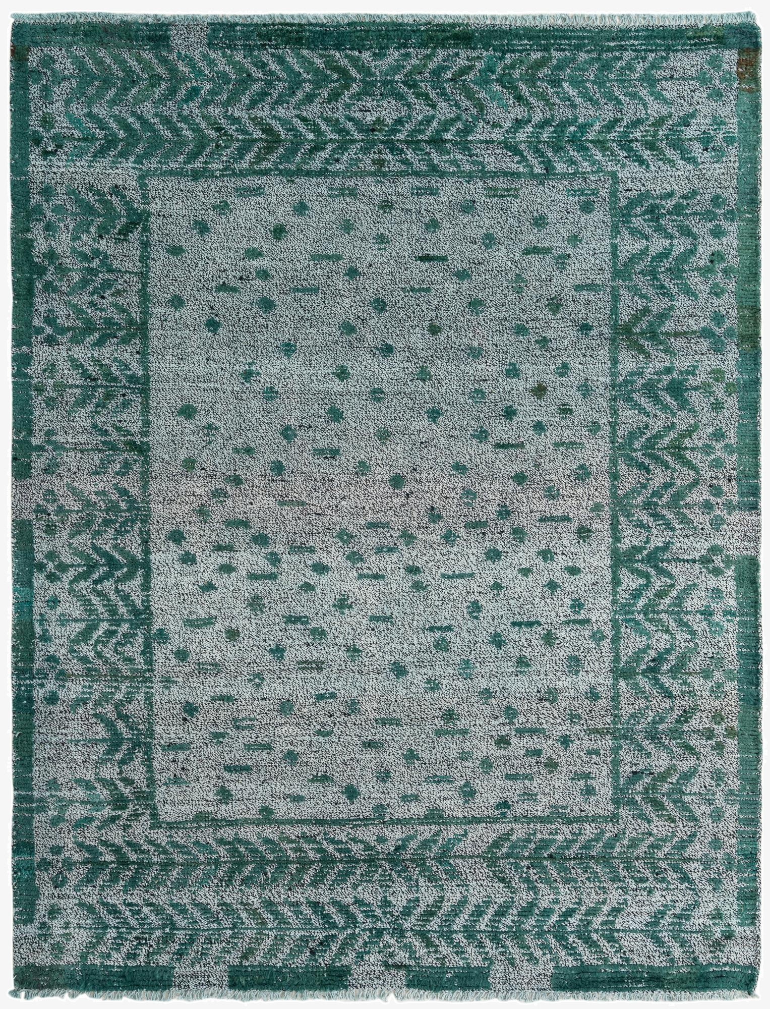 5' 3 x 6' 10  Hand Knotted Darya Wool Rug